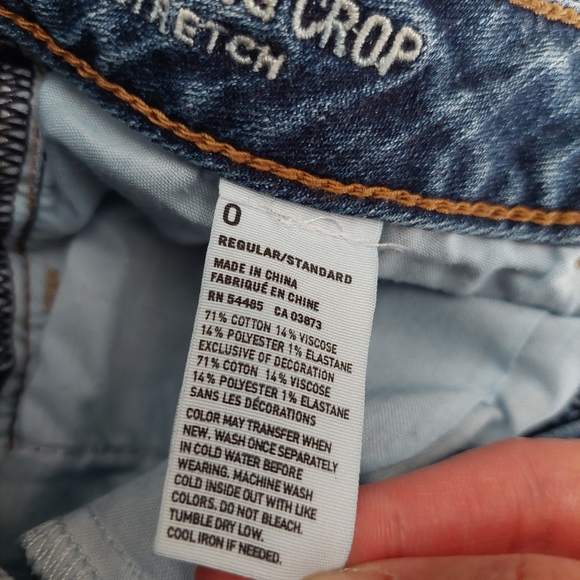 American Eagle Outfitters Hi Rise Jegging Crop Super Stretch- Size 0 - Picture 5 of 10